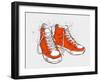 Hand-Drawn Sneakers-aggressor-Framed Art Print