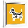 Hand Drawn Typography Poster with Silhouette and Phrase in It. 'Home is Where Your Dog Is' Hand Let-TashaNatasha-Framed Art Print