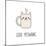 Hand Drawn Vector Illustration of a Kawaii Funny Steaming Mug Cup with Cat Ears, Text Good Meowning-null-Mounted Art Print