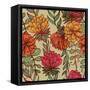Hand Drawn Vintage Floral Pattern-tairen-Framed Stretched Canvas