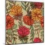 Hand Drawn Vintage Floral Pattern-tairen-Mounted Art Print