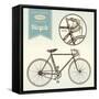 Hand-Drawn Vintage Objects: Racing Bike-shootandwin-Framed Stretched Canvas