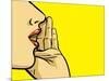 Hand Gesture of Woman Telling Secrets, Spread the Word-lavitrei-Mounted Art Print