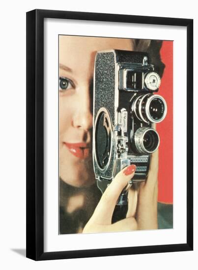 Hand-Held Home Movie Camera-null-Framed Art Print