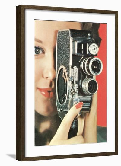 Hand-Held Home Movie Camera-null-Framed Art Print