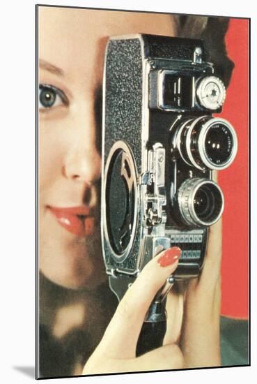 Hand-Held Home Movie Camera-null-Mounted Art Print