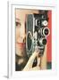 Hand-Held Home Movie Camera-null-Framed Art Print