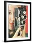 Hand-Held Home Movie Camera-null-Framed Art Print