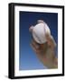 Hand Holding Baseball-null-Framed Photographic Print