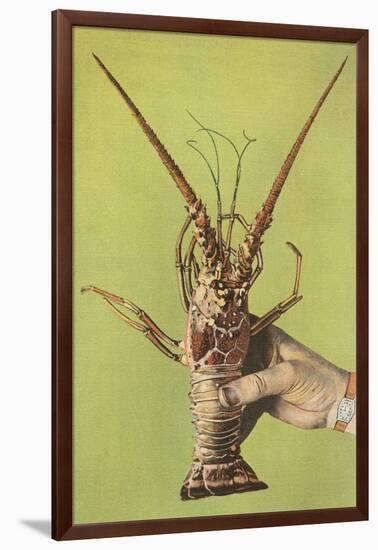 Hand Holding Lobster-null-Framed Art Print