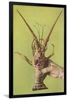 Hand Holding Lobster-null-Framed Art Print