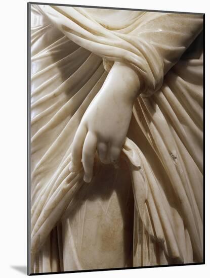 Hand Holding Up Robe, Detail of Marble Statue of Cornelia Antonia from Antioch, Turkey-null-Mounted Giclee Print