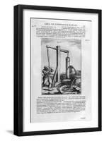 Hand Hydraulic Water Pump, 1678-Athanasius Kircher-Framed Giclee Print
