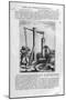 Hand Hydraulic Water Pump, 1678-Athanasius Kircher-Mounted Giclee Print