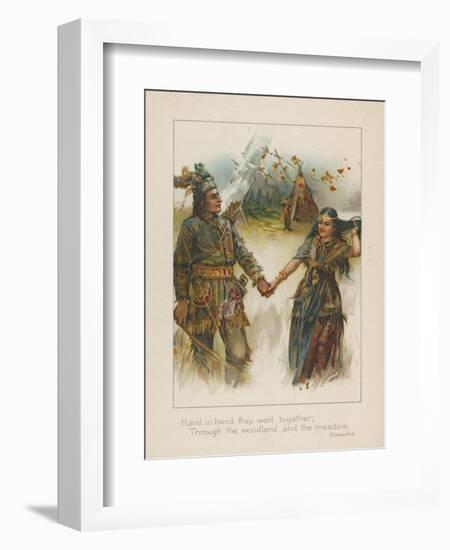 Hand in Hand They Went Together, Through the Woodland and the Meadow-Henry Marriott Paget-Framed Giclee Print