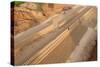 Hand Made Bricks Laid Out on the Ground to Dry before Baking, Northeast of Jaipur, Rajasthan, India-Annie Owen-Stretched Canvas