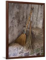 Hand made brooms at Shwe Yan Pyay Monastery, Nyaung Shwe near Inle Lake, Shan State, Myanmar-null-Framed Photographic Print