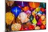 Hand-made silk lanterns for sale on the street in Hoi An, Quang Nam Province, Vietnam-Jason Langley-Mounted Photographic Print