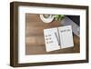 Hand Man Writing New Year's Goals on Note Paper-kwanchaichaiudom-Framed Photographic Print