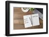 Hand Man Writing New Year's Goals on Note Paper-kwanchaichaiudom-Framed Photographic Print