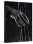 Hand of Bass Player on the Strings During Jam Session at Photographer Gjon Mili's Studio-Gjon Mili-Stretched Canvas