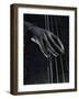 Hand of Bass Player on the Strings During Jam Session at Photographer Gjon Mili's Studio-Gjon Mili-Framed Photographic Print