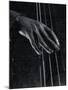 Hand of Bass Player on the Strings During Jam Session at Photographer Gjon Mili's Studio-Gjon Mili-Mounted Photographic Print