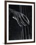 Hand of Bass Player on the Strings During Jam Session at Photographer Gjon Mili's Studio-Gjon Mili-Framed Photographic Print