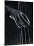 Hand of Bass Player on the Strings During Jam Session at Photographer Gjon Mili's Studio-Gjon Mili-Mounted Photographic Print