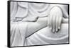 Hand of marble statue of the Goddess of Mercy and Compassion, Bodhisattva Avalokitshevara-Godong-Framed Stretched Canvas