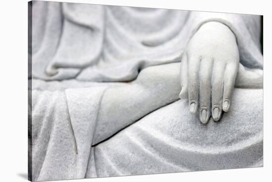 Hand of marble statue of the Goddess of Mercy and Compassion, Bodhisattva Avalokitshevara-Godong-Stretched Canvas