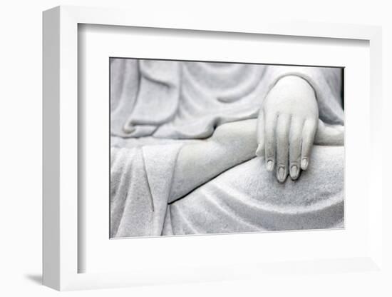 Hand of marble statue of the Goddess of Mercy and Compassion, Bodhisattva Avalokitshevara-Godong-Framed Photographic Print