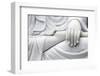 Hand of marble statue of the Goddess of Mercy and Compassion, Bodhisattva Avalokitshevara-Godong-Framed Photographic Print