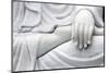 Hand of marble statue of the Goddess of Mercy and Compassion, Bodhisattva Avalokitshevara-Godong-Mounted Photographic Print