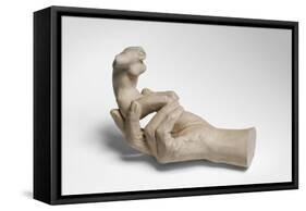 Hand of Rodin Holding a Torso, Cast by Paul Cruet (1880-1966), 1917 (Plaster)-Auguste Rodin-Framed Stretched Canvas