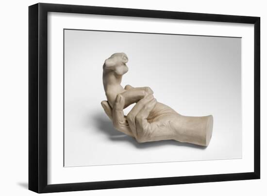 Hand of Rodin Holding a Torso, Cast by Paul Cruet (1880-1966), 1917 (Plaster)-Auguste Rodin-Framed Giclee Print