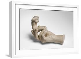 Hand of Rodin Holding a Torso, Cast by Paul Cruet (1880-1966), 1917 (Plaster)-Auguste Rodin-Framed Giclee Print