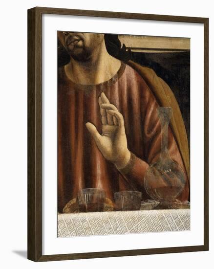 Hand of Saint James with Glasses and Carafe, from the Last Supper, Fresco C.1444-50 (Detail)-Andrea Del Castagno-Framed Giclee Print