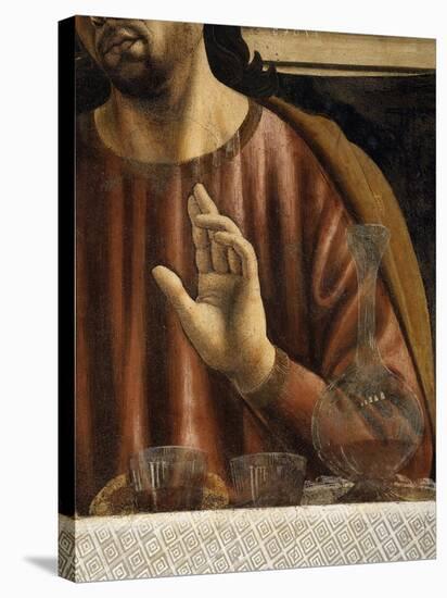 Hand of Saint James with Glasses and Carafe, from the Last Supper, Fresco C.1444-50 (Detail)-Andrea Del Castagno-Stretched Canvas