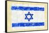 Hand Painted Acrylic Flag Of Israel-donatas1205-Framed Stretched Canvas