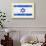 Hand Painted Acrylic Flag Of Israel-donatas1205-Stretched Canvas displayed on a wall