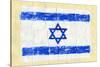 Hand Painted Acrylic Flag Of Israel-donatas1205-Stretched Canvas