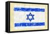 Hand Painted Acrylic Flag Of Israel-donatas1205-Framed Stretched Canvas