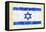 Hand Painted Acrylic Flag Of Israel-donatas1205-Framed Stretched Canvas
