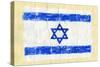 Hand Painted Acrylic Flag Of Israel-donatas1205-Stretched Canvas