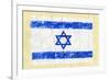 Hand Painted Acrylic Flag Of Israel-donatas1205-Framed Premium Giclee Print