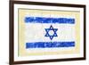 Hand Painted Acrylic Flag Of Israel-donatas1205-Framed Premium Giclee Print