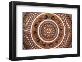 Hand-Painted Ceramic Dish, Traditional Craft, Rhodes, Greece-Kymri Wilt-Framed Photographic Print