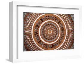 Hand-Painted Ceramic Dish, Traditional Craft, Rhodes, Greece-Kymri Wilt-Framed Photographic Print