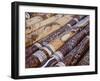 Hand Painted Didgeridoos, Aboriginal Musical Instrument, Australia-D H Webster-Framed Premium Photographic Print